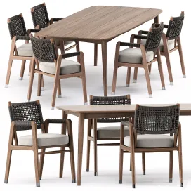 ORTIGIA CHAIR by flexform GRASSHOPPER TABLE